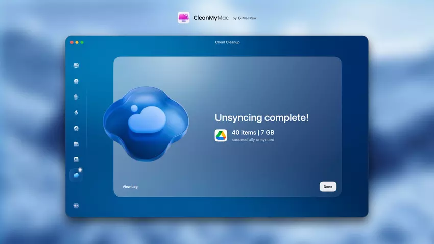 Het werk van CleanMyMac Cloud Cleanup. Illustratie: MacPaw