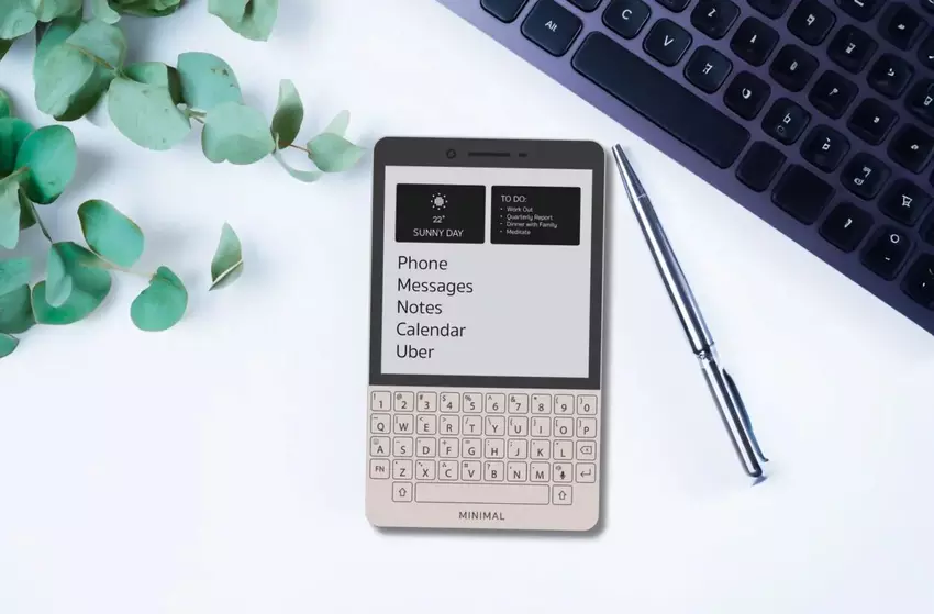 Minimal Phone, een anti-smartphone met E-Ink scherm en QWERTY toetsenbord om gadgetverslaving tegen te gaan, is onthuld