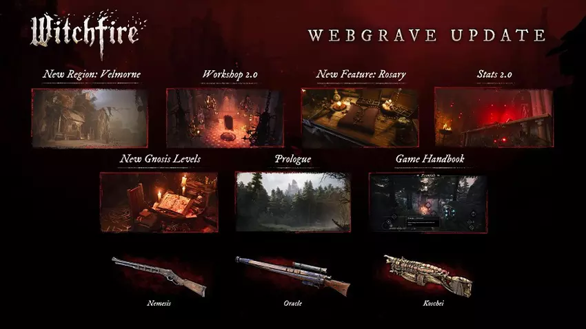 Een afbeelding van het nieuwe wapen in Witchfire