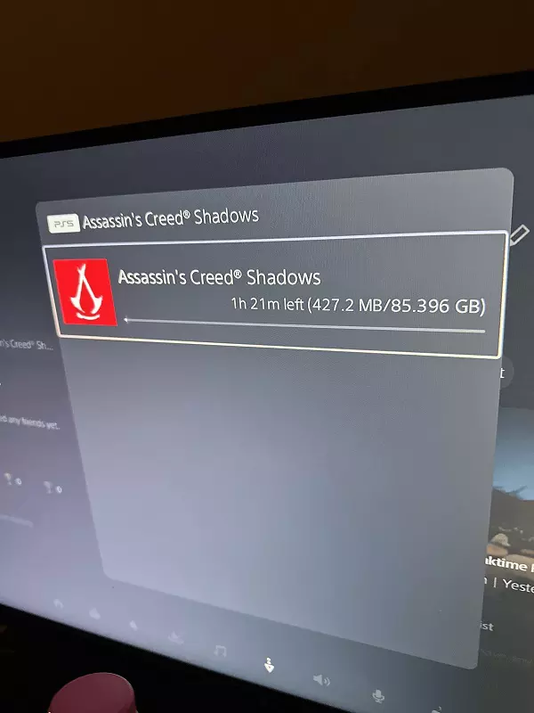 Assassin's Creed Shadows installatiebestand grootte