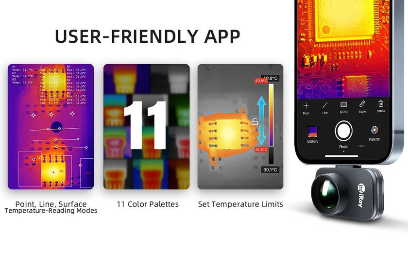 InfiRay (Xinfrarood) P2 Pro thermische smartphonecamera