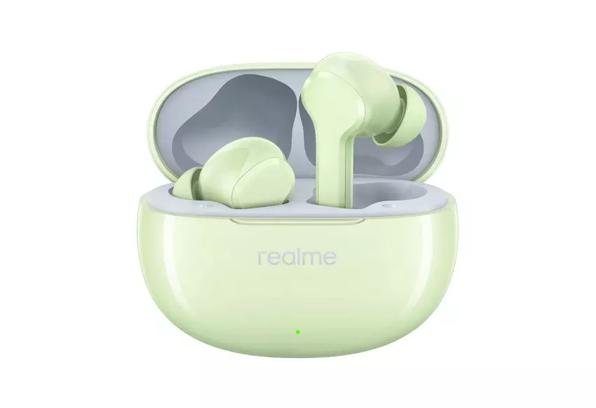 De realme Buds T110 met Bluetooth 5.4, IPX5-bescherming en een batterijduur tot 38 uur debuteert buiten China op 15 april.