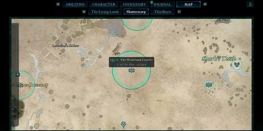 De zoektocht 'Wasteland Courier'. Illustratie: screenrant.com