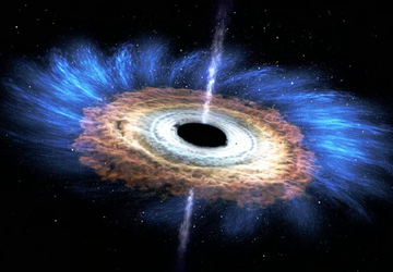Superzwaar zwart gat verscheurt een ster ...