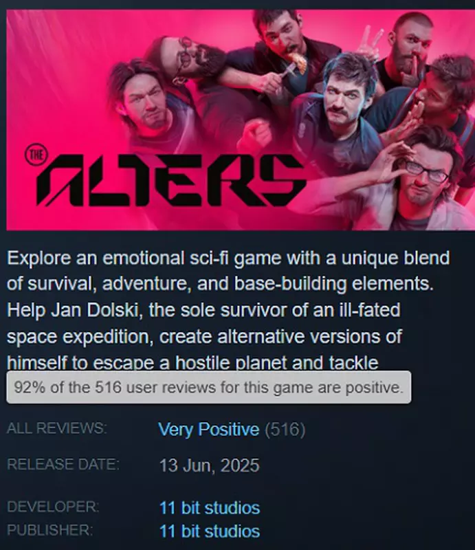 Screenshot van The Alters game