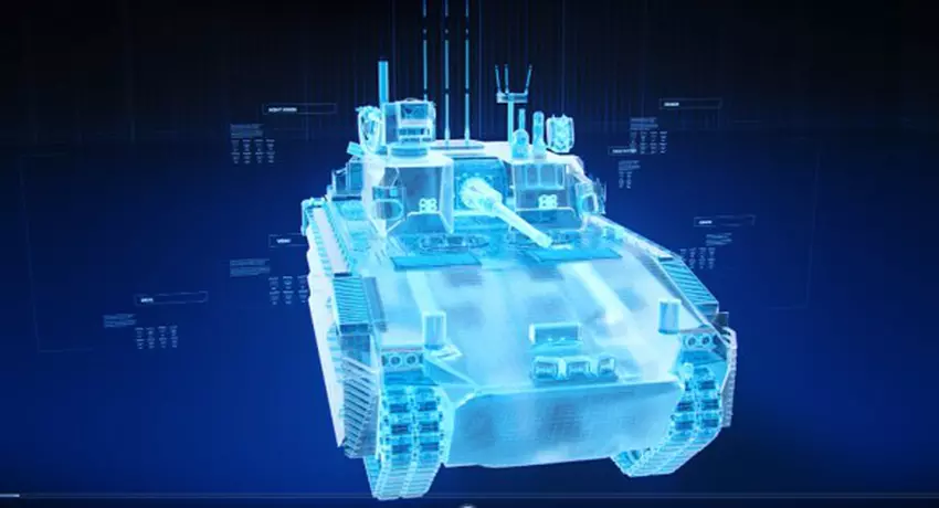Computergrafieken van het XM30-infanteriegevechtsvoertuig
