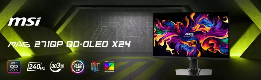 Afbeelding van de MAG 271QPX X24-monitor van MSI