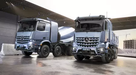 Mercedes-Benz heeft de eArocs 400 elektrische truck onthuld - een betonmixer en kipper met nulemissie