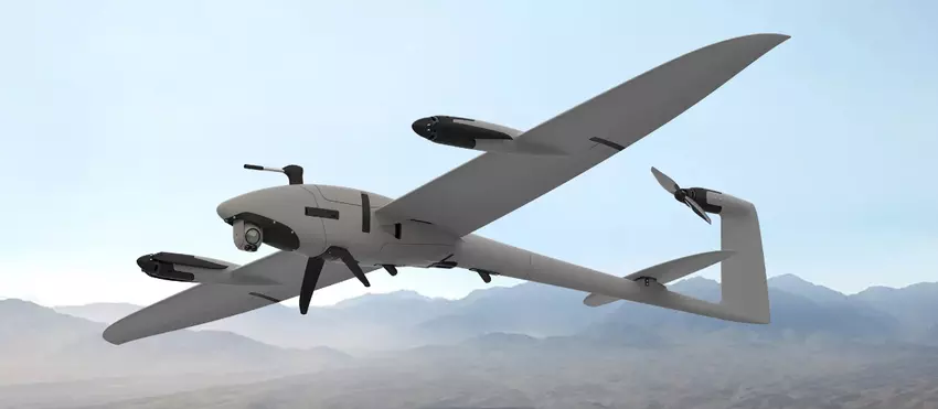 Vector UAV van Duits ontwerp valt Russisch Grad-systeem aan