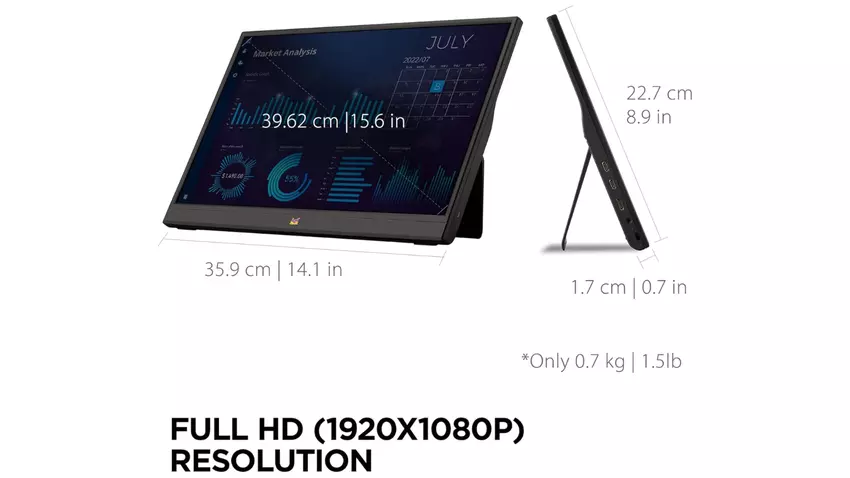 ViewSonic VA1655 dual-screen laptopopstelling