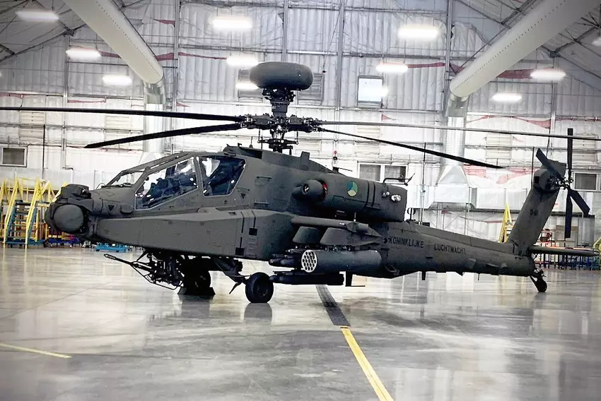 AH-64E Apache gevechtshelikopter. Illustratie: Boeing