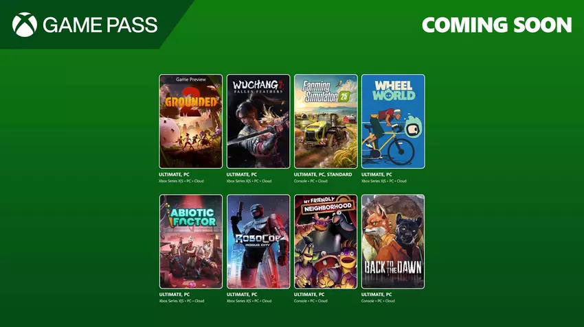 RoboCop: Rogue City, Wuchang: Fallen Feathers en Grounded 2 zullen zich bij de Xbox Game Pass-catalogus voegen in de tweede helft van juli