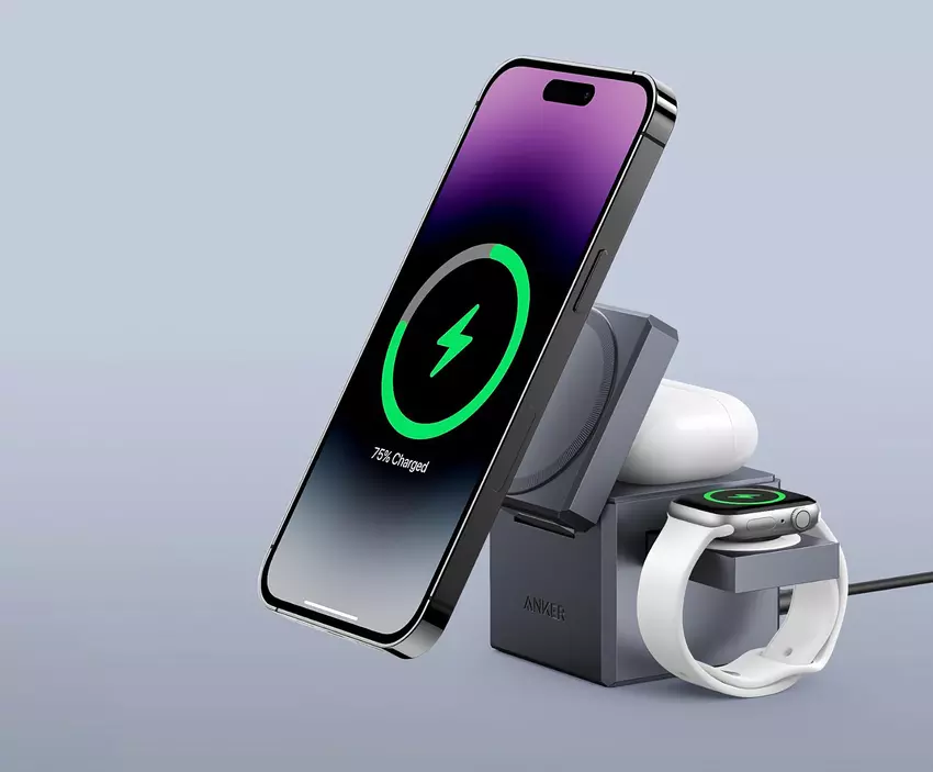 Anker 3-in-1 Cube op Amazon: MagSafe-dockingstation voor iPhone, Apple Watch en AirPods voor € 37 korting