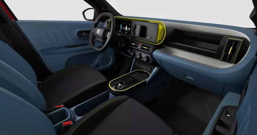 Geen centraal display en handbediende ramen achter: Er is een afbeelding van het interieur van de basis Fiat Grande Panda opgedoken