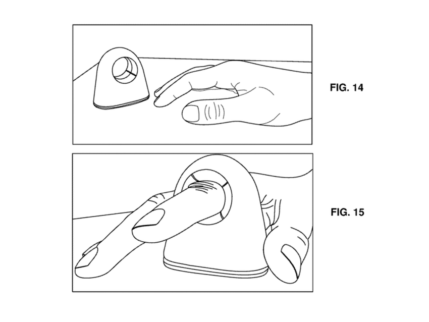 schets van de compacte Fitbit gadget voor het meten van de bloeddruk