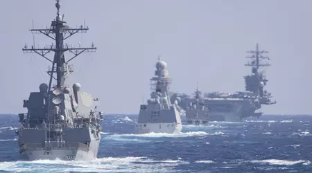 De geleide raket destroyer USS Thomas Hudner uit de Arleigh Burke-klasse heeft een drone neergeschoten die gelanceerd was vanuit Jemen.