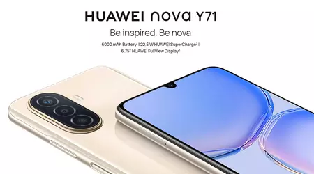 Huawei Nova Y71: 6,75-inch scherm, 48 MP camera en 6000 mAh batterij