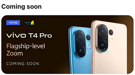 Vivo T4 Pro advertentiebanner lek werpt licht op het ontwerp en de camera