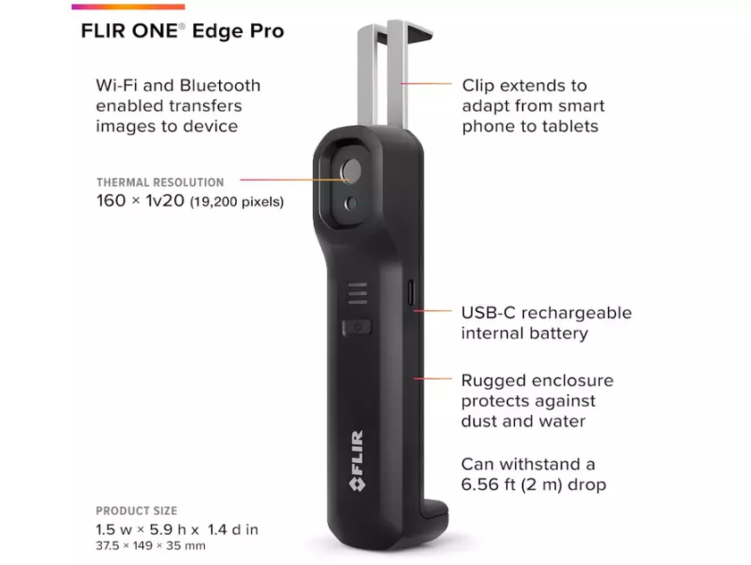 FLIR ONE Edge Pro mobiele thermische visie