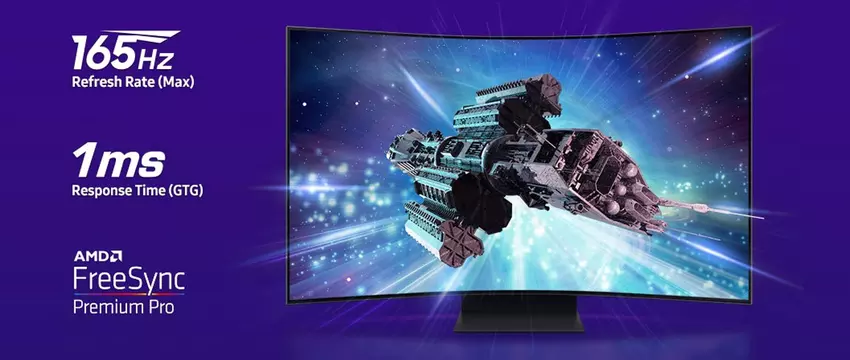 Samsung Odyssey Ark G97NC - gebogen gamingmonitor met 4K UHD-resolutie en 165Hz framerate