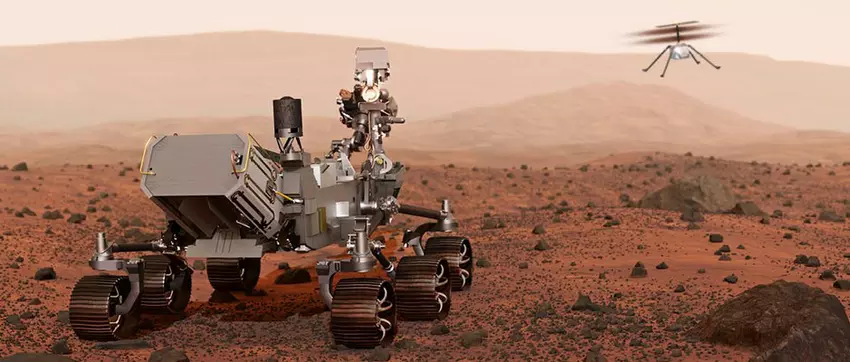Ingenuity heeft zijn 51e missie naar Mars voltooid en de Perseverance rover gefotografeerd