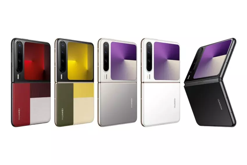 Ongebruikelijke opvouwbare smartphone Huawei Pura X voor het eerst te koop in China