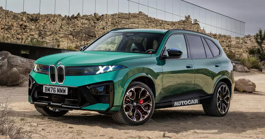 Onofficiële rendering van de BMW iX5 2026