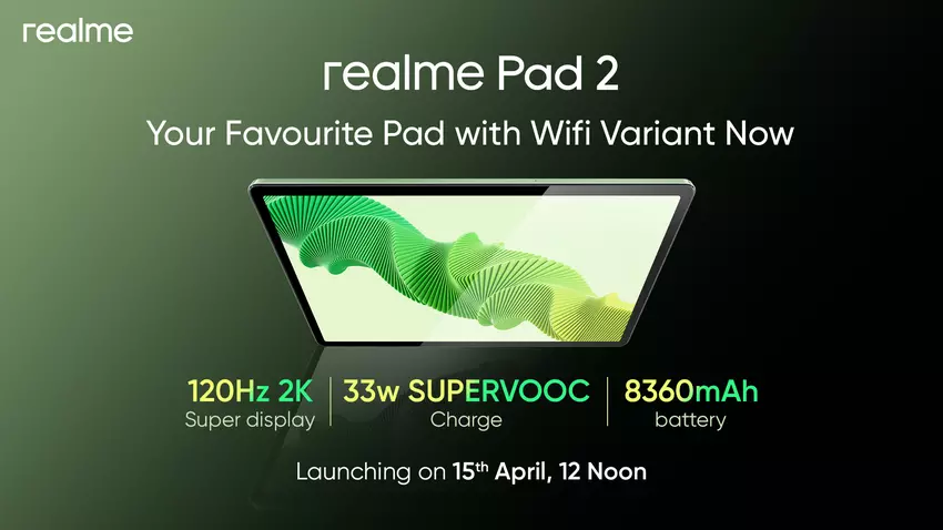 Het is officieel: de realme Pad 2 met Wi-Fi debuteert op 15 april