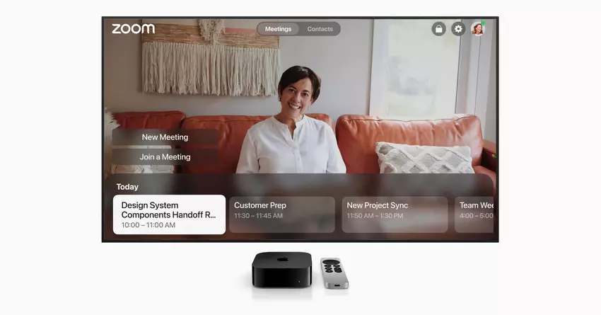 Zoom-app met ondersteuning voor Continuity Camera is nu beschikbaar op Apple TV 4K