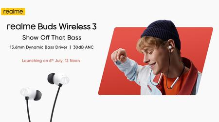 realme onthult Buds Wireless 3 hoofdtelefoon met ANC en Spatial Audio voor minder dan $40 op 6 juli
