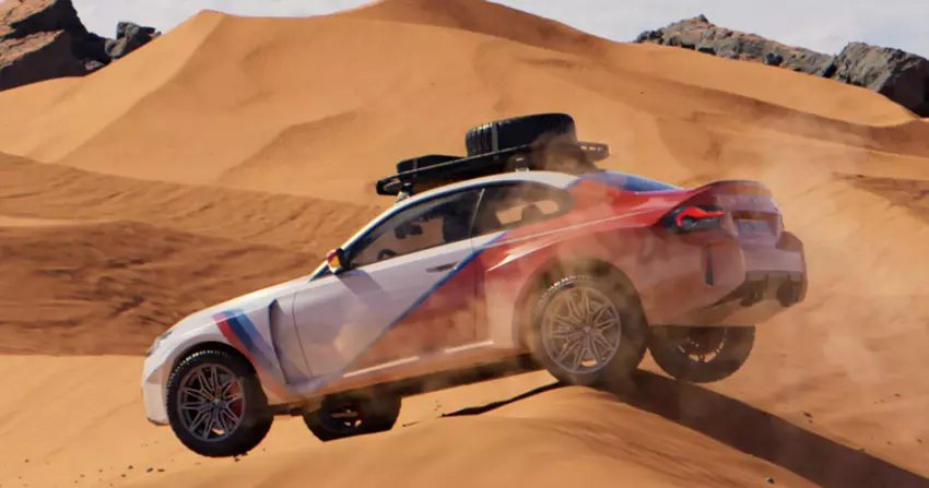 BMW M2 Dakar met ventilatieopeningen en terreinbanden