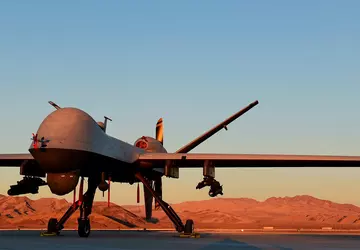 Een Amerikaanse militaire drone van de ...