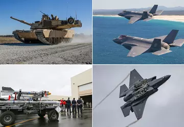F-35 gevechtsvliegtuigen, 75 M1A2 Abrams tanks, ...