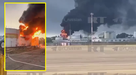 Een onbekende aanvalsdrone heeft een oliedepot in rusland geraakt - een tank met 1200 ton diesel werd vernietigd.