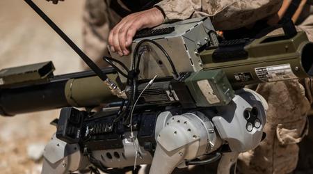 De Amerikaanse mariniers hebben een Chinese robothond uitgerust met een M72 LAW raketwerper.