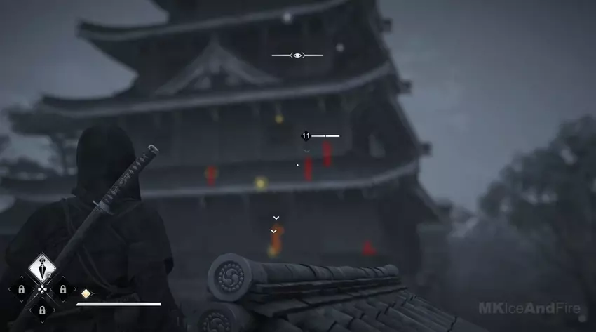 Vijanden zijn rood gemarkeerd, bondgenoten oranje