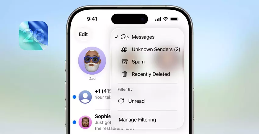 De iOS 26 Berichten-app krijgt een anti-spamoplossing in de Berichten-app