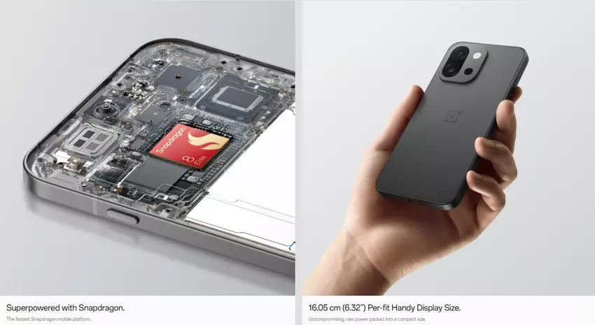 Display en chipset van de internationale versie van de OnePlus 13s smartphone