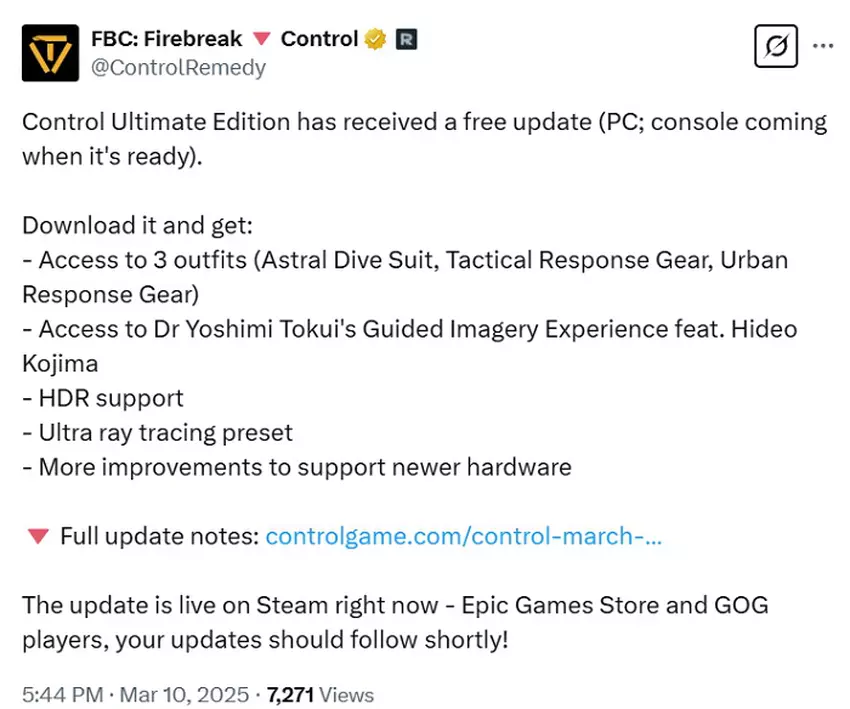 Besturingsupdate voor Ultimate Edition