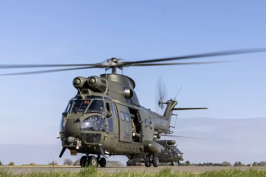 De Britse SA 330 Puma. Illustratie: Koninklijke Luchtmacht