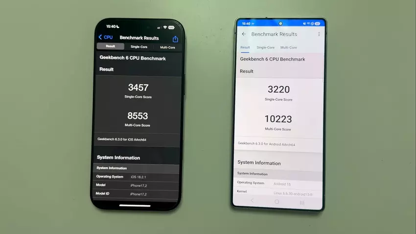 De prestaties van Samsung Galaxy S25 Ultra en iPhone 16 Pro Max werden vergeleken in Geekbench en hier is wie krachtiger bleek te zijn