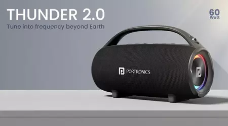 Portronics heeft de nieuwe Thunder 2.0 draagbare luidspreker geïntroduceerd met 60 watt vermogen, IPX6-bescherming en een batterijlevensduur van 6 uur.