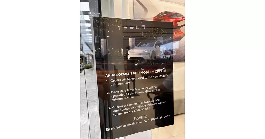 Aankondiging bestelupdate Tesla Model Y in de Filipijnen