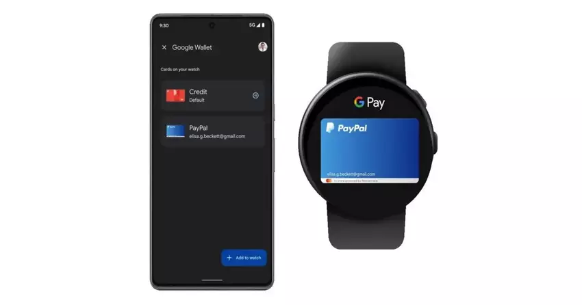 Google Wallet op Wear OS ondersteunt PayPal