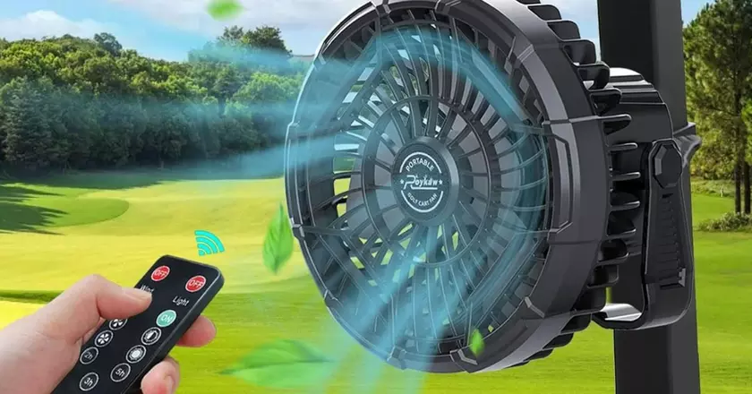 Roykaw draagbare ventilator voor golfkar