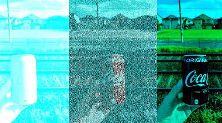 Een foto van een Coca-Cola blikje dat rood lijkt, maar alleen uit zwarte en blauwe pixels bestaat, wordt gedeeld op sociale media, hoe werkt dat?