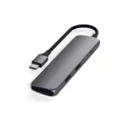 Satechi Slanke Aluminium Type-C Adapter met meerdere poorten