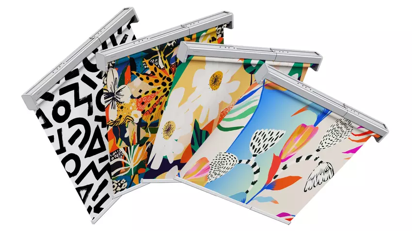 De stof van het rolluik vervangen