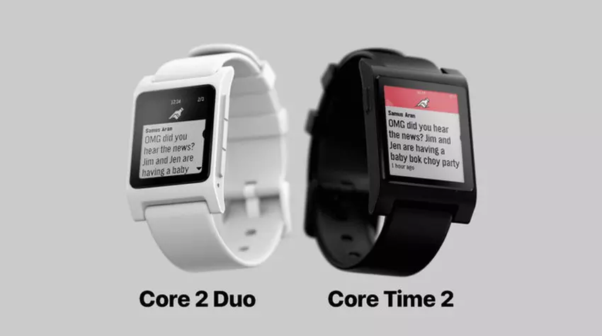 Nu is het Pebble 2 Duo en Pebble Time 2. Illustratie: Pebble