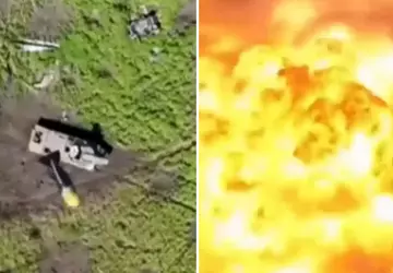 Een Oekraïense quadrocopter heeft op spectaculaire ...